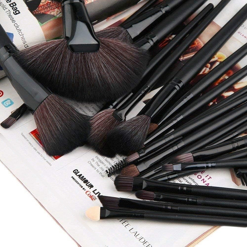 Kit Com 24 Pinceis Preto