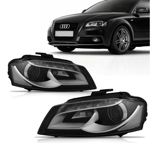Par Farol Audi A3 2009 2010 2011 2012 13 Sportback Bi Xenon