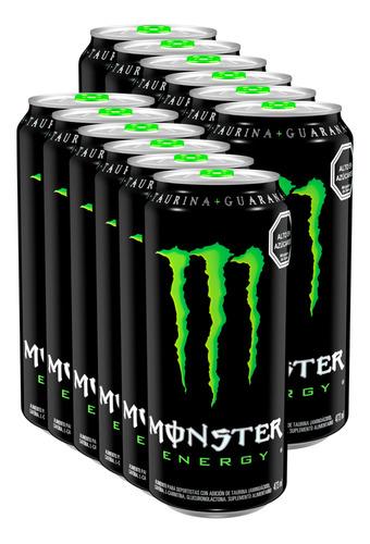 Monster Energy - 473ml - Negra Clásica - Pack 12 Unid.