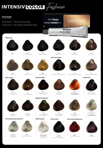 Tinta De Cabelo Cor 8.44 Louro Cobre Intenso - Vita Derm