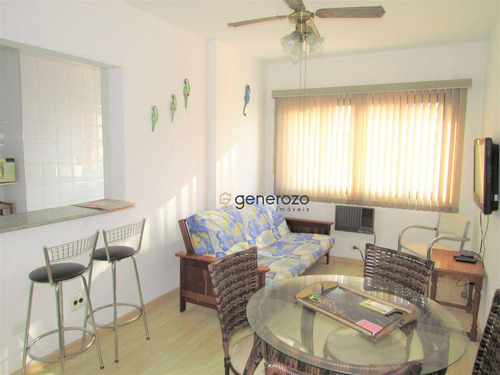 Imagem 3 de 17 de Apartamento A Venda Na Praia Do Tombo - Guarujá, 01 Dormitório, Com Garagem E Lazer - Ap0496