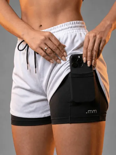 Short Fitnes Duplo 2 1 Bermuda Compressão Academia Feminino