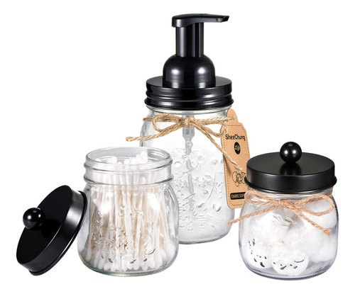 Juego De Accesorios De Bao Mason Jar  Dispensador De Jabn De