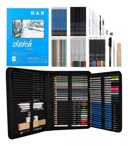 Set De Arte Profesional 96 Lápices Y Kit Colores De Dibujo