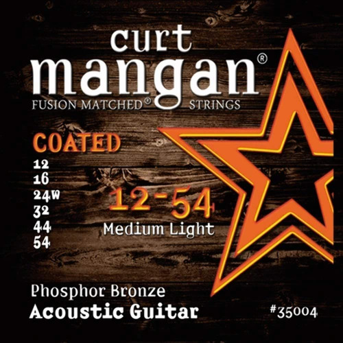 Curt Mangan Phosphor Bronce Recubierto Cuerdas De Guitarra A