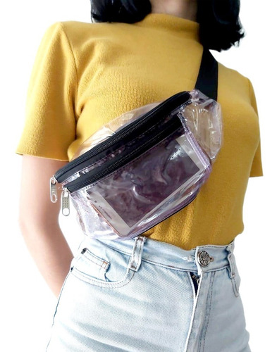 Imagen 7 de 9 de 20 Cangureras Transparentes Notbigdeal Negro Unisex