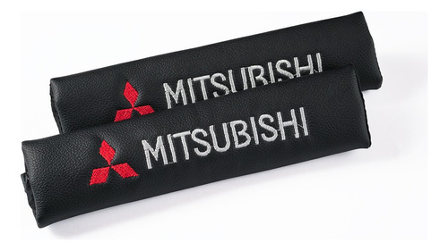 Protectores Cubre Cinto Cinturones Logo Mitsubishi Bordado