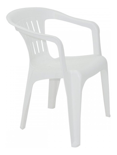 Imagem 1 de 3 de Poltrona Atalaia Tramontina Plastica Branca