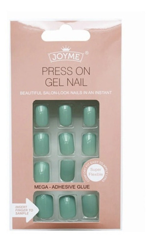 Uñas Postizas Press On Gel Nail Adhesivas Manicure Resina