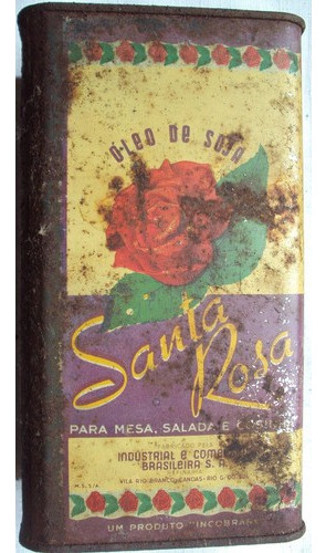 Lata Antiga De Óleo De Soja Santa Rosa - A45