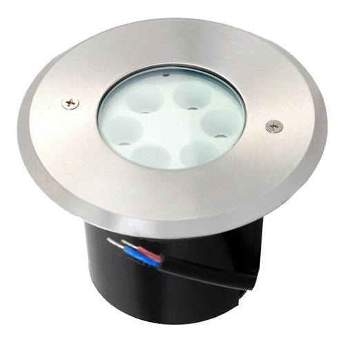 Balizador Spot Led Embutir Chao Piso Jardim 6w Ip67 6500k Cor da cúpula Inox Cor da estrutura Preto