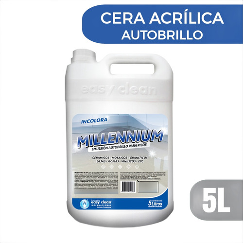 Cera Incolora Para Pisos Acrilicos Millenium - Easy Clean