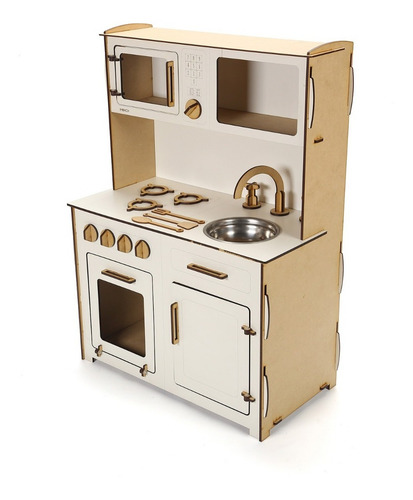 Imagen 7 de 8 de Cocinita De Juguete Cocina Madera Infantil Para Niños Chicos
