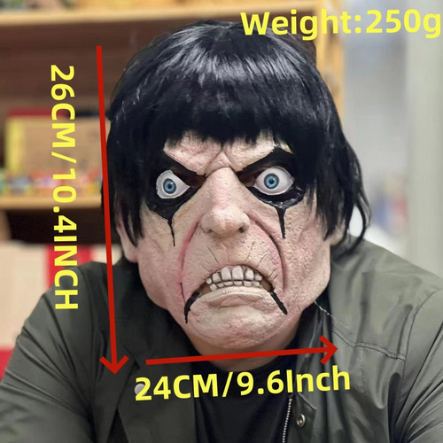 Horror Alice Cooper Mask Famous Actor Double Chin X