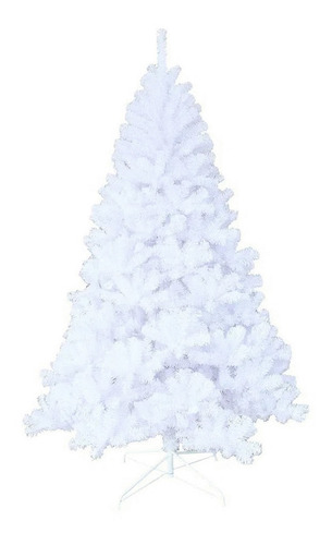 Árvore De Natal Pinheiro Luxo Branco Nevada 1,5m 260 Galhos