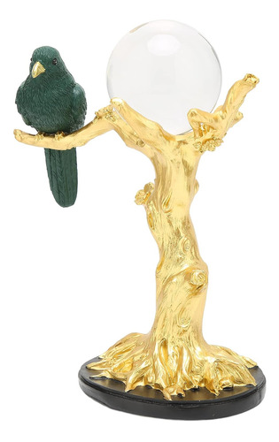 Resin Branch Figurine Exquisite Bird On Branch Carving