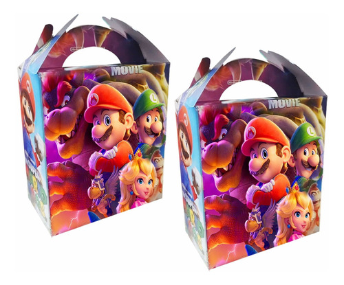 Mario Bros Nintendo Caja Dulcera 30 Piezas Para Tu Fiesta