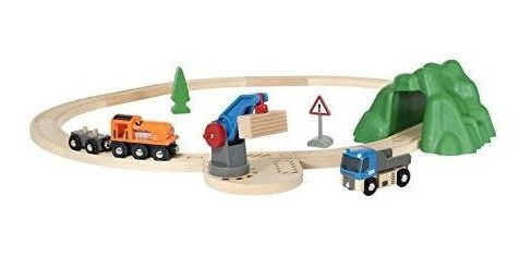 Brio Starter Lift Y Load Set Tren De Juguete De Madera De 19