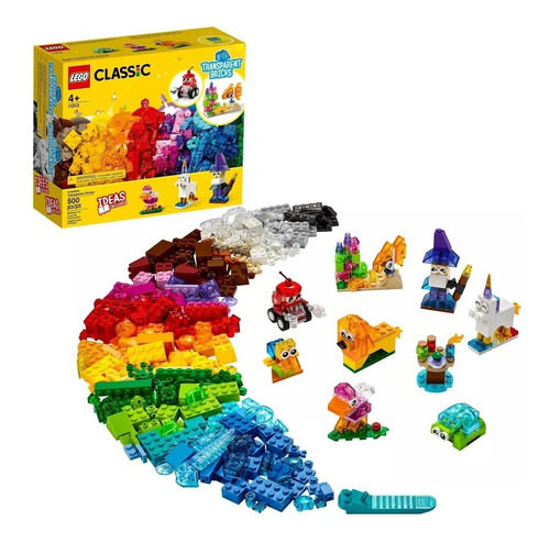 Kit Lego Classic Ladrillos Creativos Transparentes 11013 500 Piezas 3+