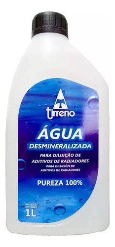 Água Desmineralizada Tirreno Pureza 100% 1 Litro Deionizada