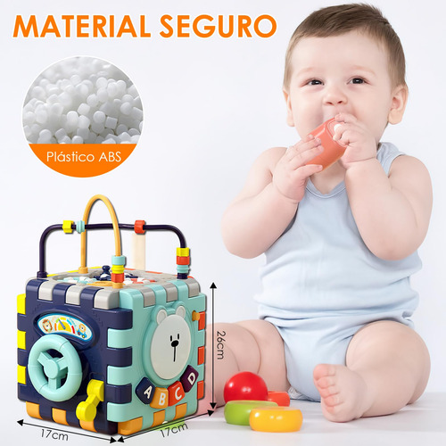 Cubo Didáctico Multifuncional 6 En 1 Juguetes Educativos