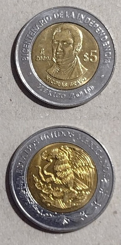 Moneda Bimetalica Conmemorativa De México Año 2009 Sin Circ.