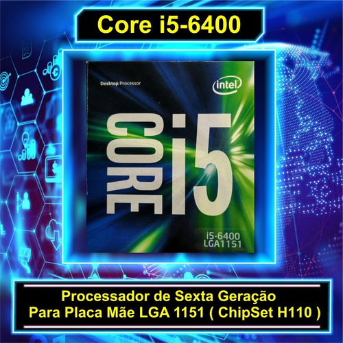Processador Core I5 6400  2.7ghz Lga 1151 Com Caixa E Coler