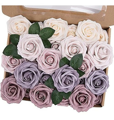 Rosas Artificiales X 30 Foam  Mix Rosados Dusty