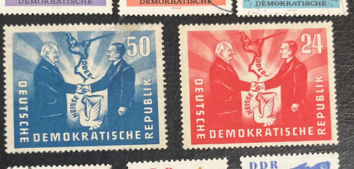 Sello Correo Alemán Rda Valiosos 11 Sellos Alemania Lote (Usado)