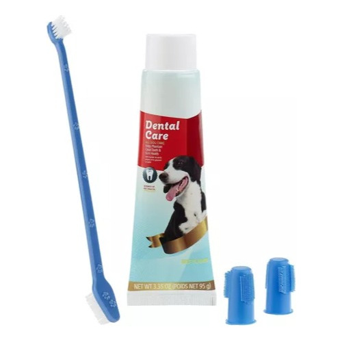 Kit Dental Para Perros Pasta De Dientes 95g + Cepillo 