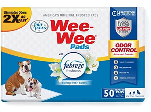 Four Paws Wee-wee Odor Control Con Febreze Freshness Pee Pad