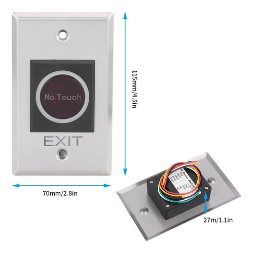 Interruptor De Sensor De Seguridad E Infrarrojos Con Retroil