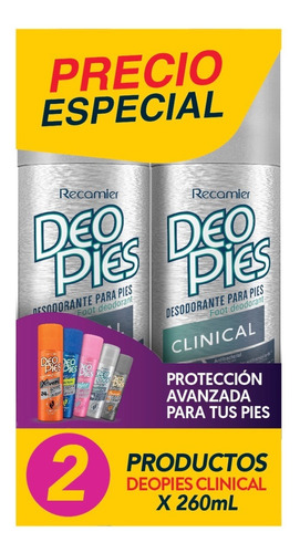 Desodorante Deo Pies Clinic Dúo - mL a $138