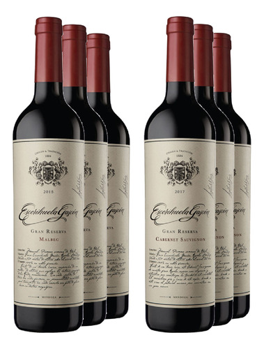 Vinos Tintos Escorihuela Gascon Gran Reserva Surtido X6u