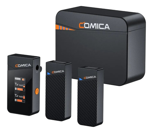 Mini Mic Lapela Wireless Comica Vimo C3 Dual-channel 2.4g Cor Preto