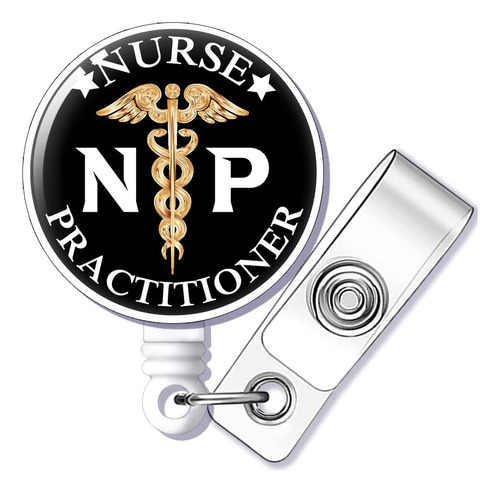 Carrete Retráctil De Insignia De Enfermera Np Clip De ...