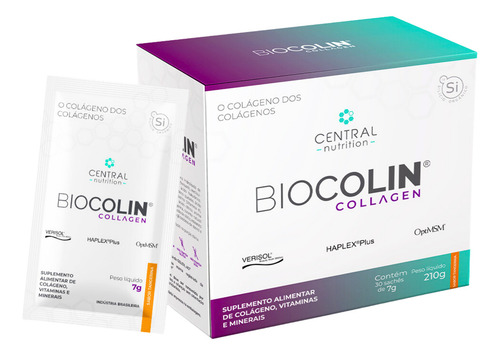 Biocolin® Collagen Colágeno Verisol + Msm - 7g 30 Sachês