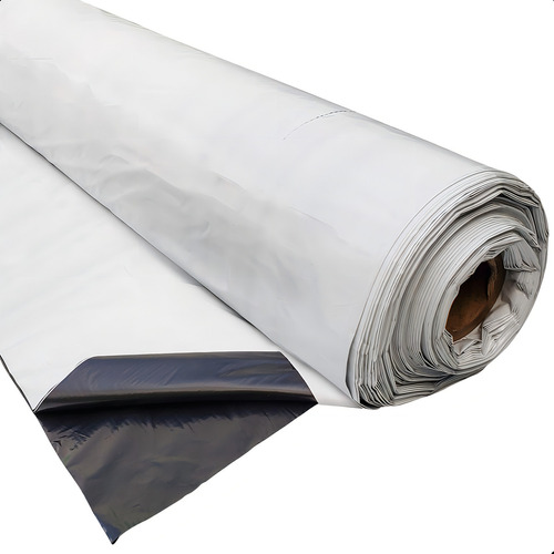 Lienzo blanco y negro de doble cara para ensilaje de ganado, 8 x 14 m