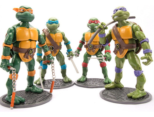 4pcs Teenage Mutant Ninja Turtles Figura Modelo Juguete 17cm