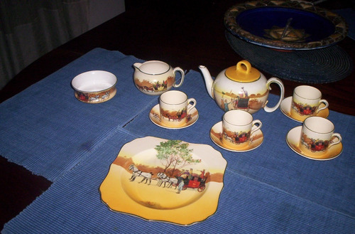 Antiguo Juego De Cafe Royal Doulton Serie Cocheros