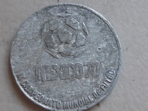 Medalla Mundial. México. 1970. Aluminio Original 