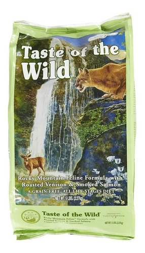 Imagen 1 de 1 de Alimento Taste of the Wild Rocky Mountain Feline para gato sabor venado asado y salmón ahumado en bolsa de 6.3kg