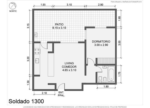 Amplio Departamento 2 Amb. Las Cañitas Con Patio. Listo Para Habitar.