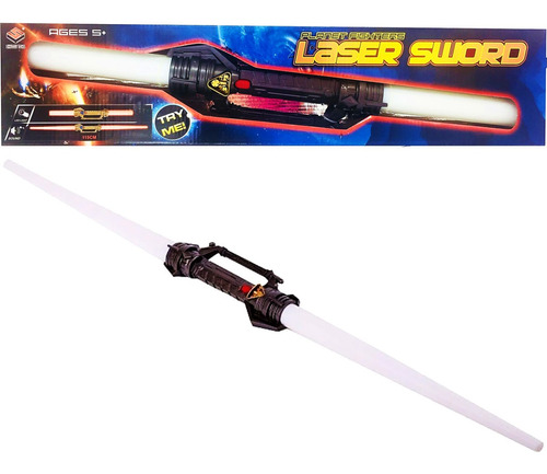 Espada Laser Doble Luces Sonidos Largo 115cm Mundo Cla Fd3-2
