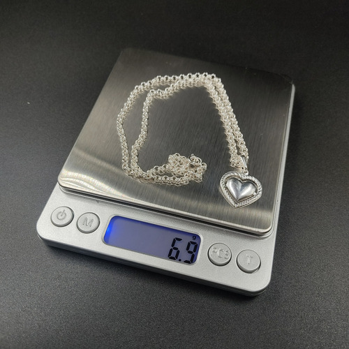 Colar 3mm Feminino Com Pingente Em Prata 925 Com Cor Prateado