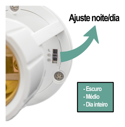Kit 03 Sensor De Presença Lâmpada Soquete E27 Bocal Fotocelu