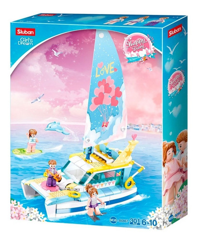 Bloques Sluban Barco Yate Velero Girls Dream 301 Piezas