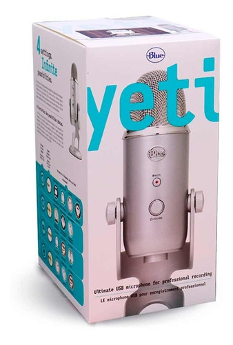 Micrófono Blue Yeti Omnidireccional Condensador De 14mm 