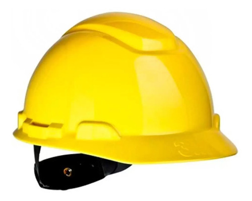 Casco de seguridad con solapa frontal de polietileno amarillo