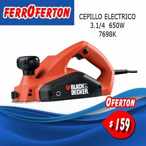 Cepillo Electrico Para Madera Black+decker 3.1/4 650w 7698k